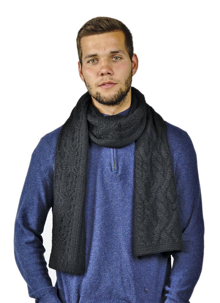 Zopfstrickschal Soni 100% Baby Alpaka Damen Herren One Size kuschelig weich