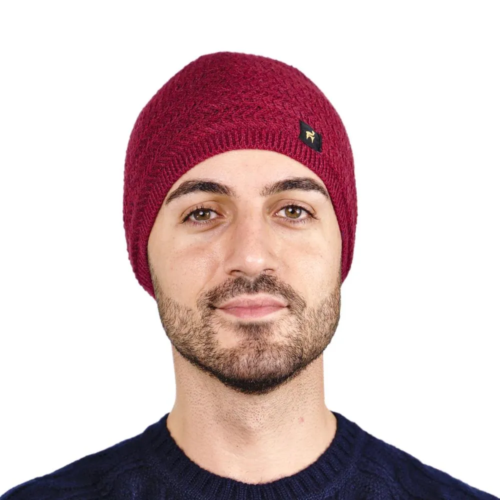 100% Alpaka M&uuml;tze Paul f&uuml;r Herren One Size f&uuml;r Kopfgr&ouml;&szlig;en S-XL
