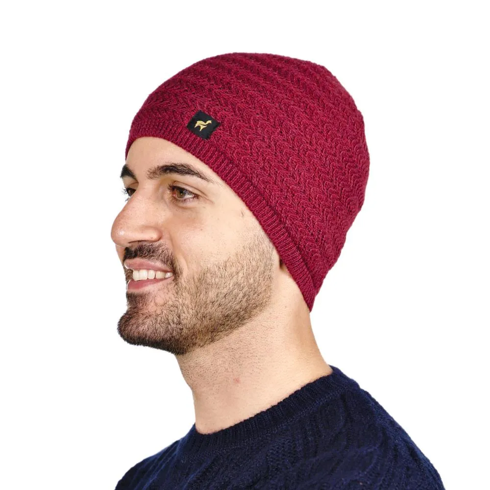 100% Alpaka M&uuml;tze Paul f&uuml;r Herren One Size f&uuml;r Kopfgr&ouml;&szlig;en S-XL