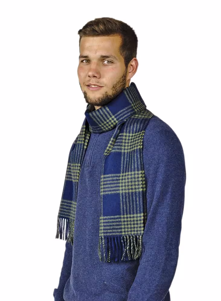 Damen und Herren Schal York Uni 100% Baby Alpaka One Size kariert