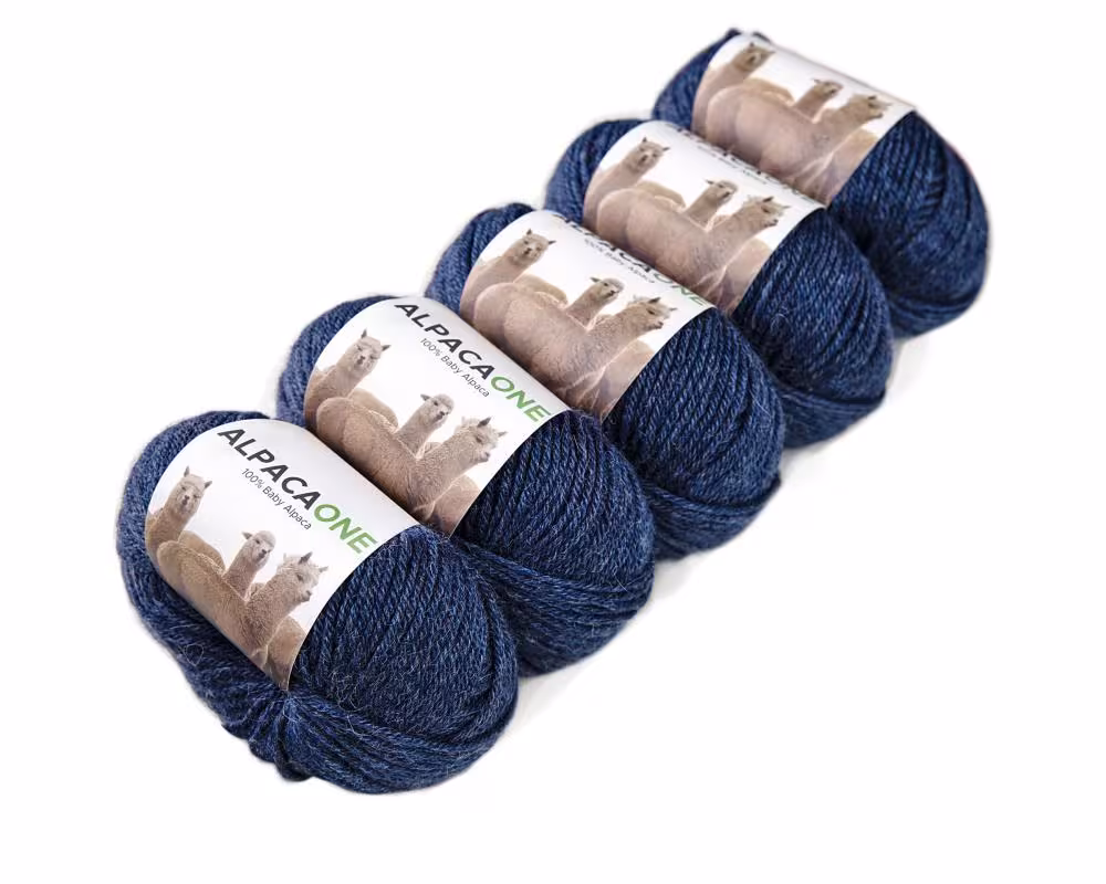 5-Pack Wolle Baby Alpaka 5x 50g-112m 4-4,5 Nadelst&auml;rke Nm 4/9 Strick-H&auml;kel Garn