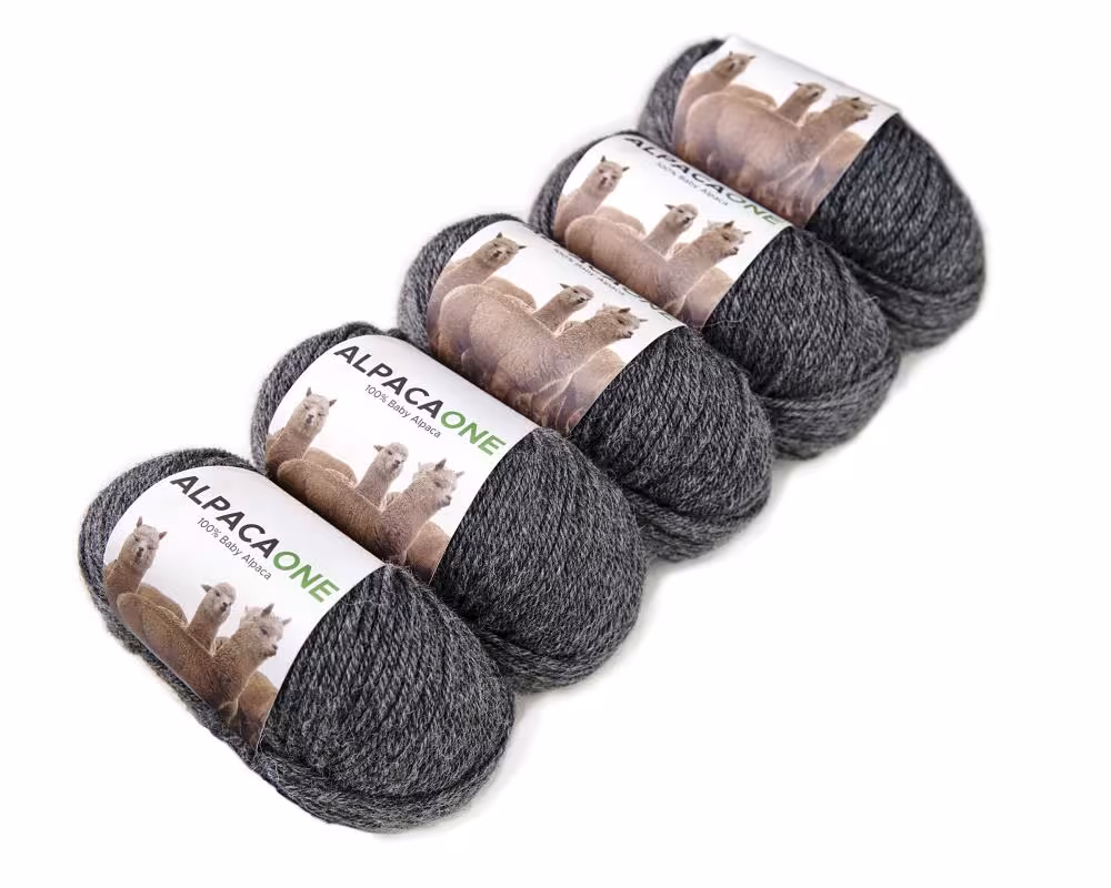 5-Pack Wolle Baby Alpaka 5x 50g-112m 4-4,5 Nadelst&auml;rke Nm 4/9 Strick-H&auml;kel Garn