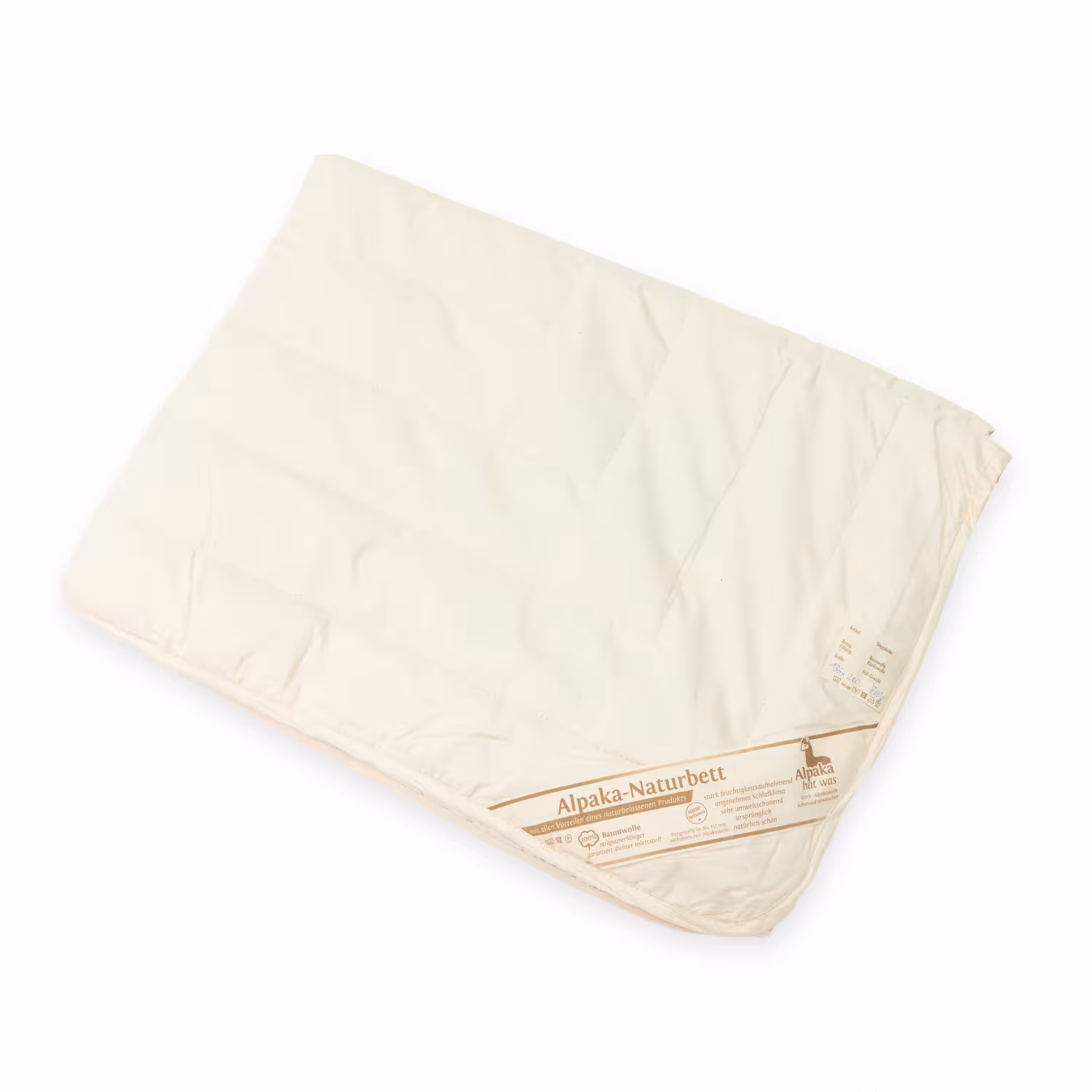 Alpaka Kinder Steppdecke Sommer 135x100 mit Tragetasche