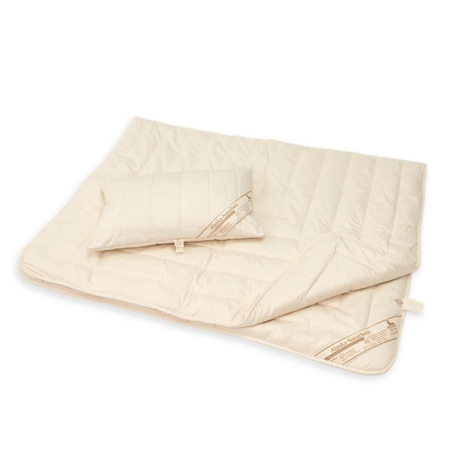 Alpaka Steppdecke Sommer mit Tragetasche