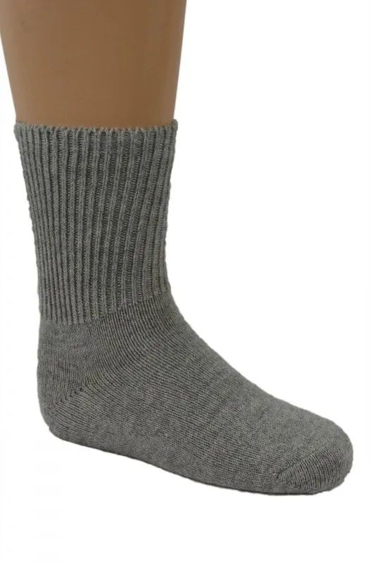 Kinder Baby-Alpaka Socken in silbergrau