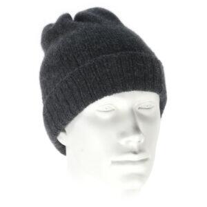 Mütze für Damen, gestrickt, anthrazit