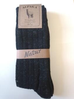 Alpaka Socken 2er in Schwarz