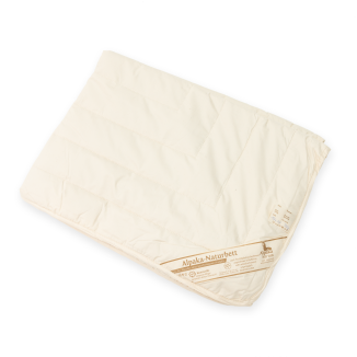 Alpaka Kinder Steppdecke Sommer 135x100 mit Tragetasche