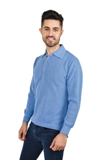 Pullover Renzo Polo Langarm 100% Baby Alpaka für Herren