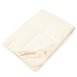 Alpaka Steppdecke Duo mit Tragetasche