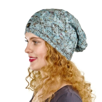Alpaka Mütze Bella für Damen stylisch und kuschelig One Size für Kopfgrößen S-XL
