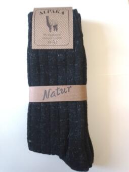 Alpaka Socken 2er in Schwarz