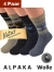 Alpaka Socken 4 verschiedene Farben als 2er Pack Schneekristall