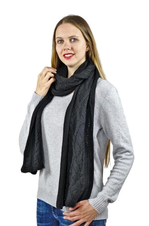 Zopfstrickschal Soni 100% Baby Alpaka Damen Herren One Size kuschelig weich