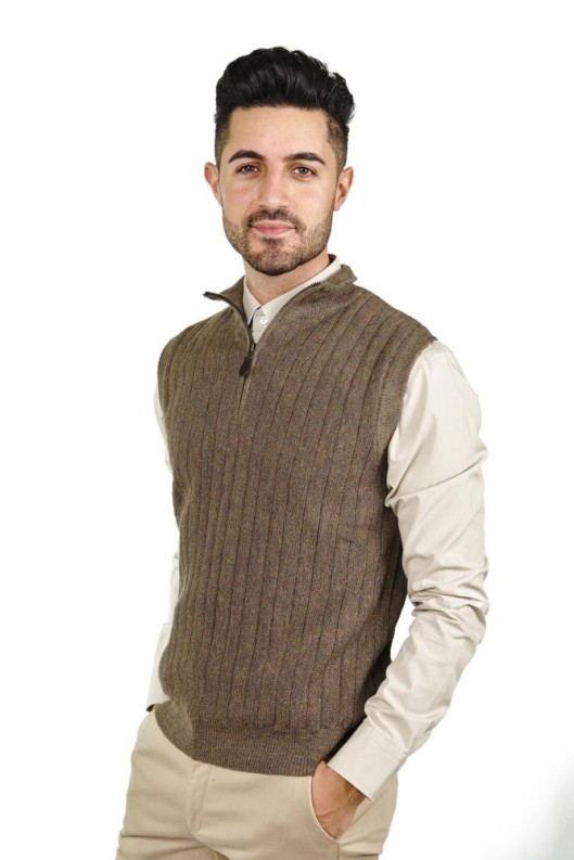 Pullunder Harry mit Baby Alpaka für Herren der Klassiker