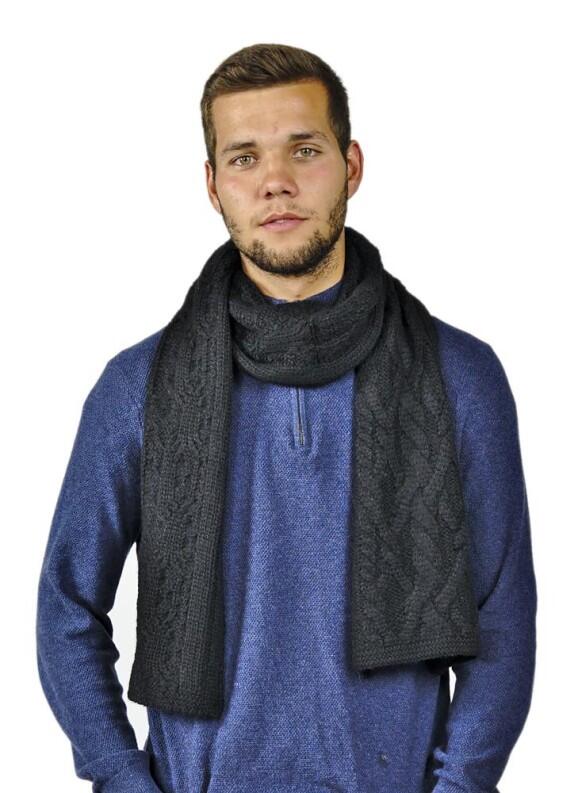 Zopfstrickschal Soni 100% Baby Alpaka Damen Herren One Size kuschelig weich