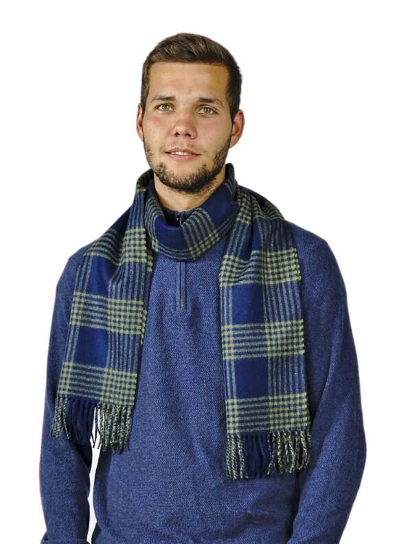 Damen und Herren Schal York Uni 100% Baby Alpaka One Size kariert