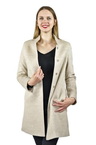 Luxury Alpaka Mantel Jenny mit schönen Druckknöpfen für Damen