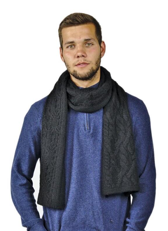 Zopfstrickschal Soni 100% Baby Alpaka Damen Herren One Size kuschelig weich