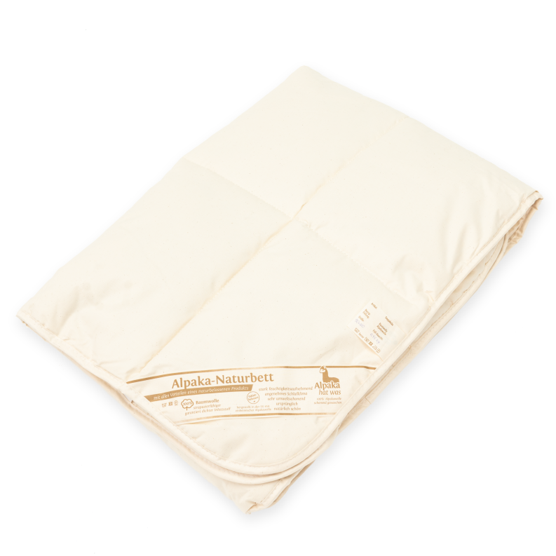 Alpaka Steppdecke Duo mit Tragetasche