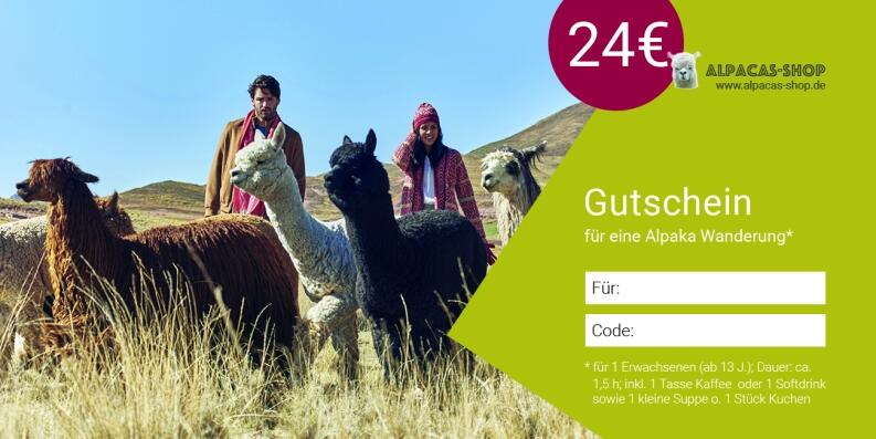 Gutschein Alpaka Wanderung