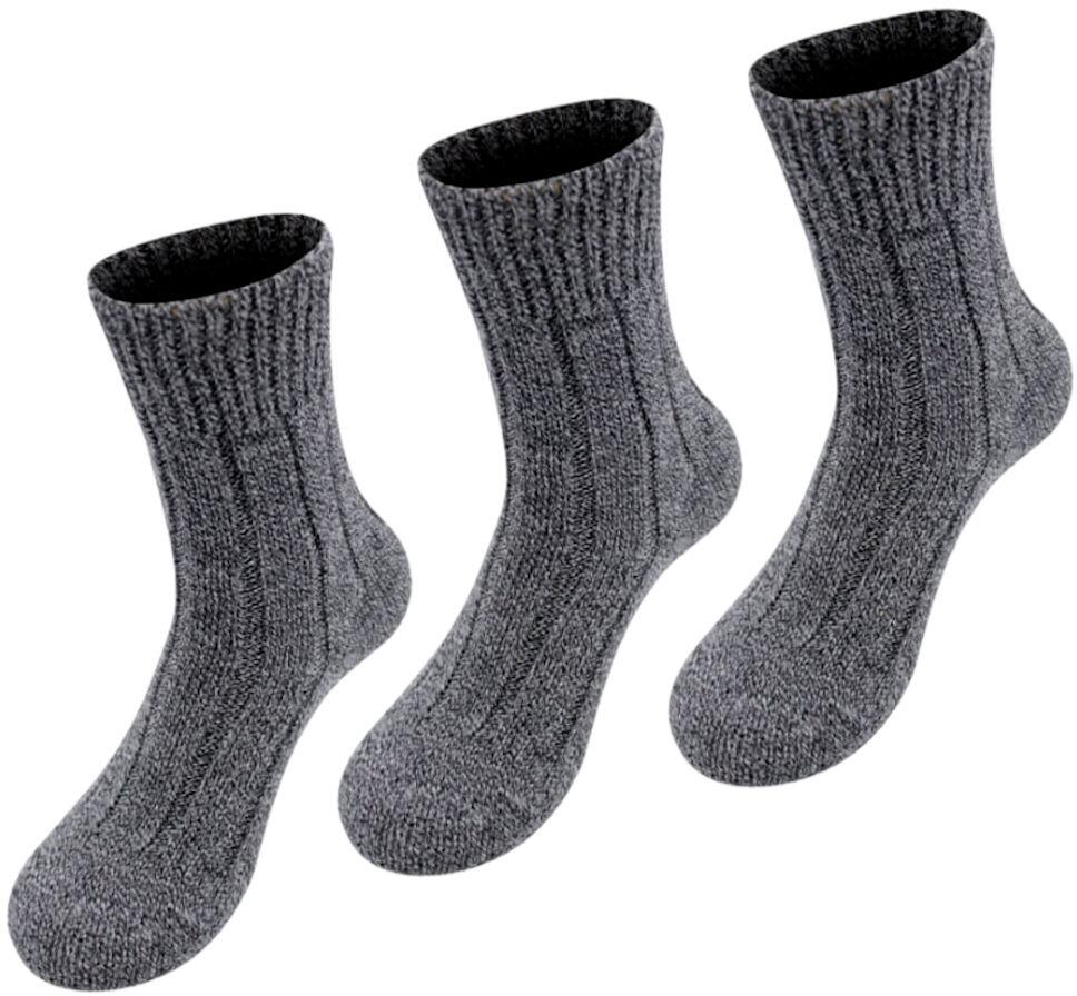 AlpacaOne Alpaka Winter Socken Damen Herren 3-er-Pack